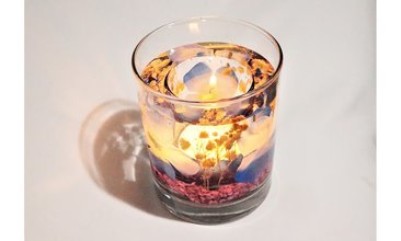 MAVİ MENEKŞE PEMBE KUM DEKORATİF MUM