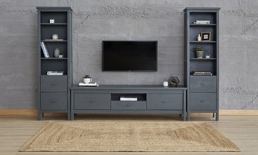 VİTO KİTAPLIKLI TV ÜNİTESİ ANTRASİT 180 CM