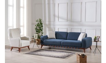 MİRA KOLTUK TAKIMI MAVİ BEYAZ