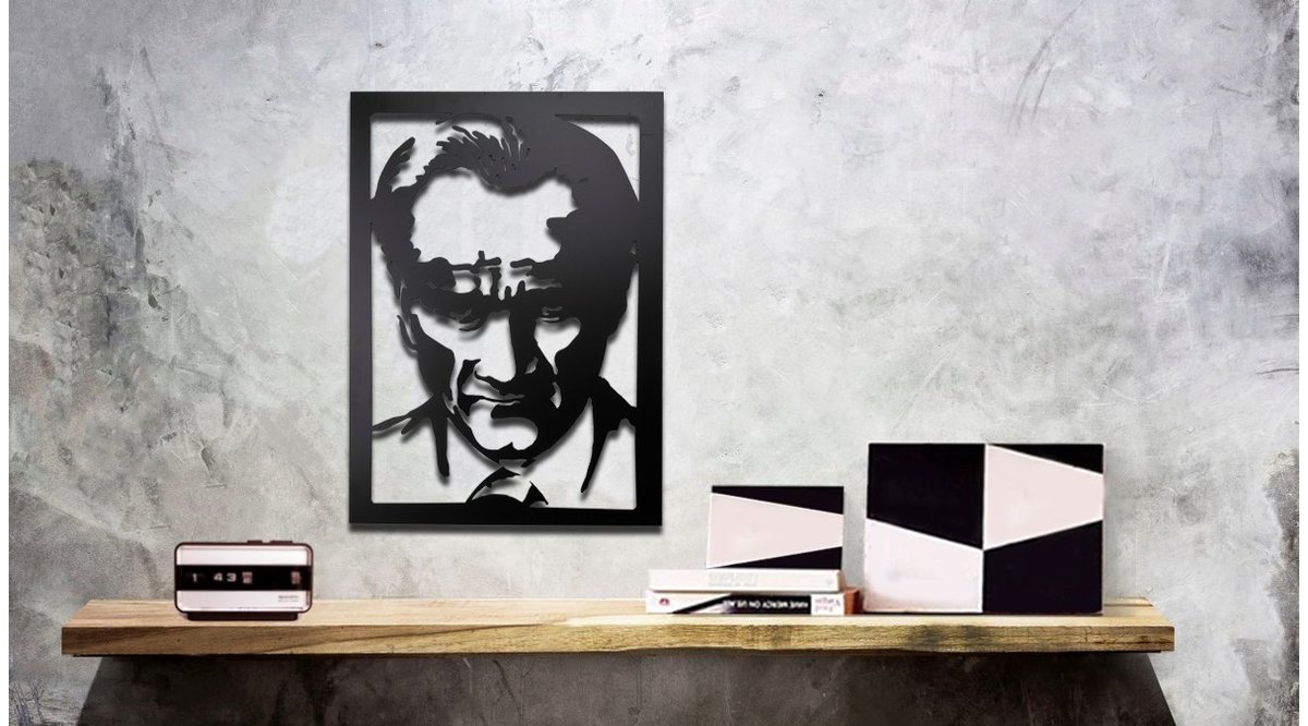 ATATÜRK METAL DUVAR TABLOSU 31*45 FİYATI Vivense