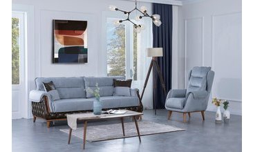 NİSA KOLTUK TAKIMI BUZ MAVİSİ