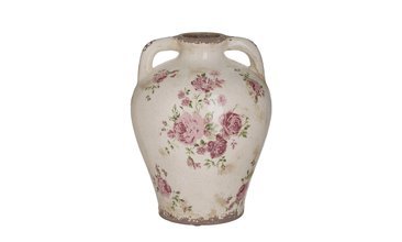 M ART AMFORA SERAMİK ÇİÇEKLİ VAZO 19,50X25