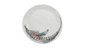 KNOX KUŞ TÜYÜ DESENLİ DOLOMİTE TABAK KÜÇÜK