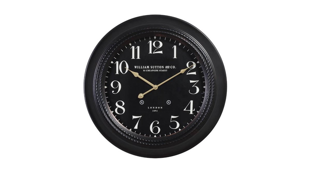 ONEİLL SİYAH METAL DUVAR SAATİ 50 CM FİYATI Vivense ONEİLL SİYAH METAL DUVAR SAATİ 50 CM FİYATI Vivense