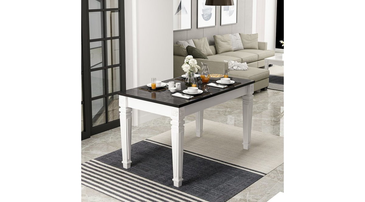 ESSA SABİT YEMEK MASASI 130X70 ROYAL MERMER FİYATI Vivense