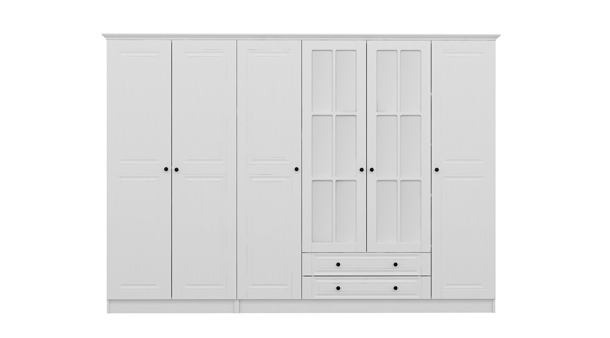 KALE 190 CM 6 MEBRAN KAPAKLI 2Ç TAÇLI DOLAP BEYAZ FİYATI