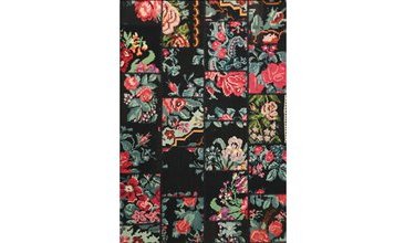 PATCHWORK GÜLLÜ EL DOKUMA ANADOLU HALISI 80X150