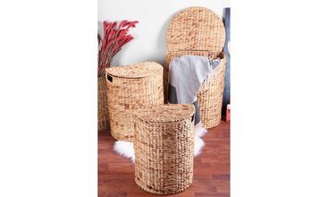 HASIR ÇAMAŞIR SEPETİ D MODEL 58X48X34 CM NATUREL