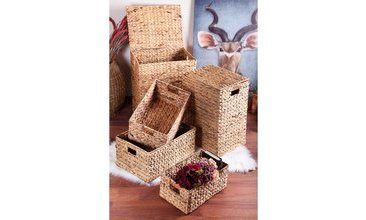 HASIR SEPET İÇİ KUMAŞLI 16X37X23 CM NATUREL