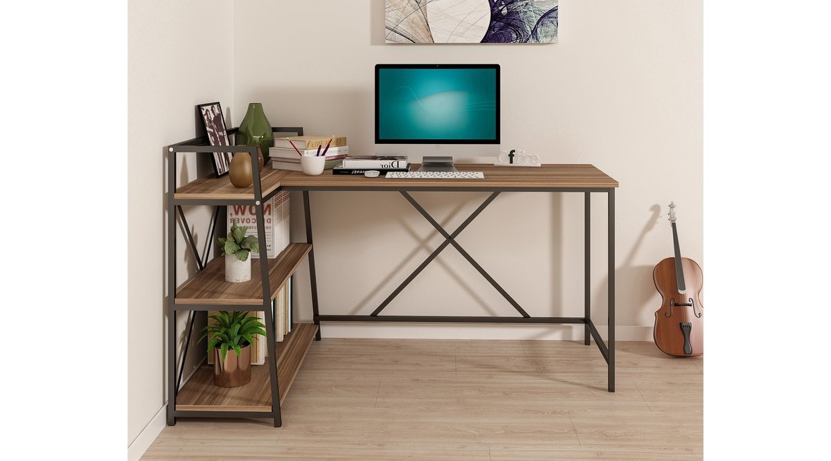 MORDEKA KİTAPLIKLI ÇALIŞMA MASASI FİYATI Vivense