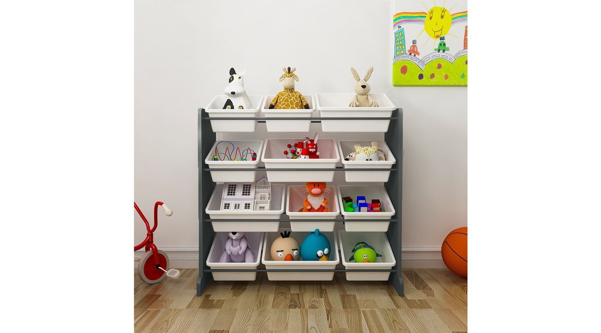 MORDEKA 12 SEPETLİ ÇOK AMAÇLI MONTESSORİ OYUNCAK DOLABI FİYATI Vivense