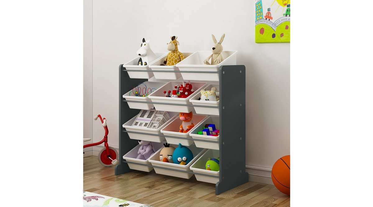 MORDEKA 12 SEPETLİ ÇOK AMAÇLI MONTESSORİ OYUNCAK DOLABI