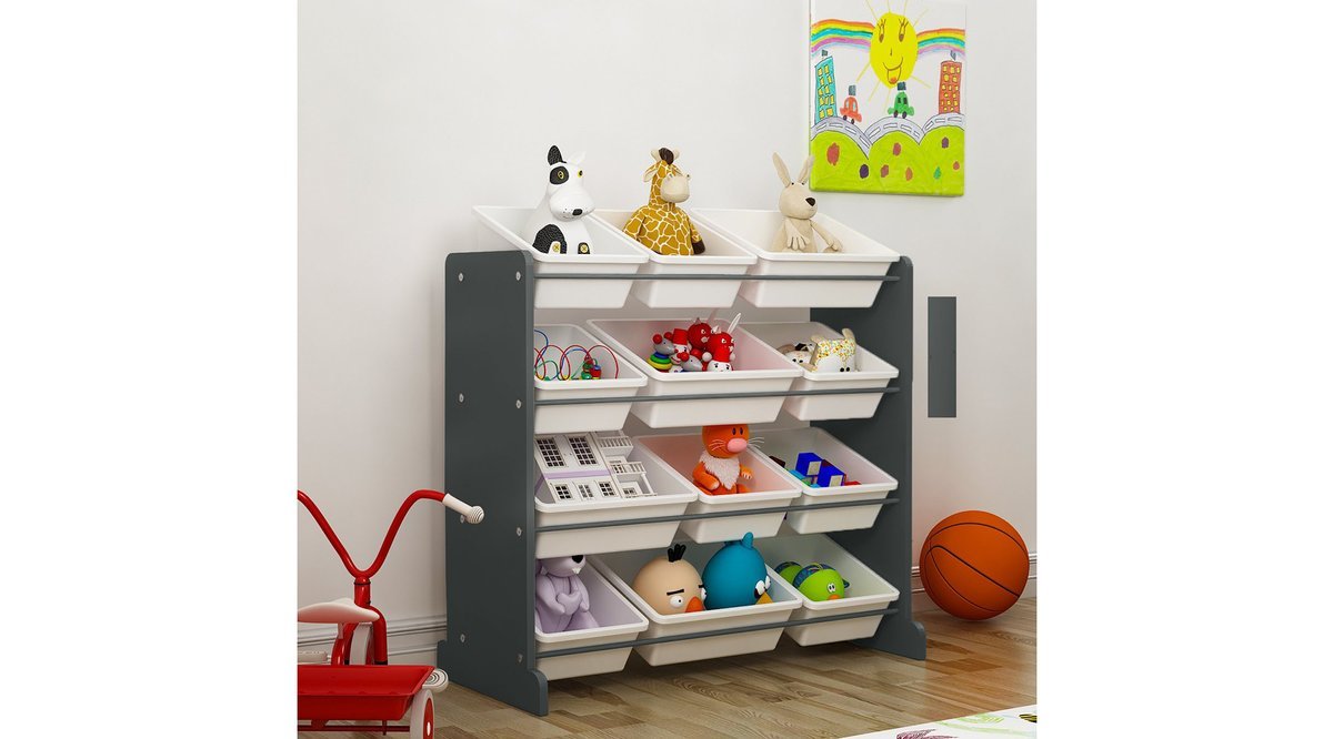 MORDEKA 12 SEPETLİ ÇOK AMAÇLI MONTESSORİ OYUNCAK DOLABI FİYATI Vivense