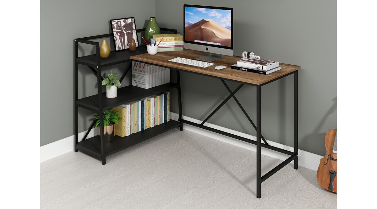 MORDEKA KİTAPLIKLI L ÇALIŞMA MASASI FİYATI Vivense