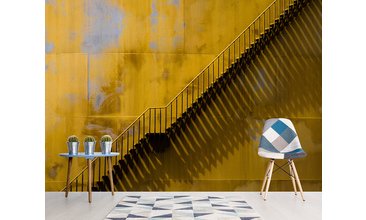 UPSTAİRS POSTER SARI DUVAR KAĞIDI