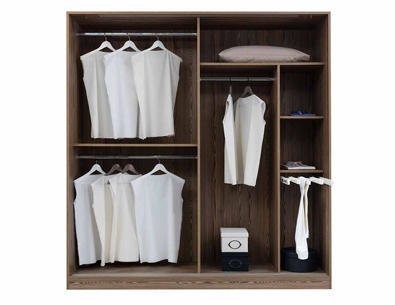MİA MOBİLİ SÜRGÜLÜ GARDROP CEVIZ KAPAK 160X60X210CM