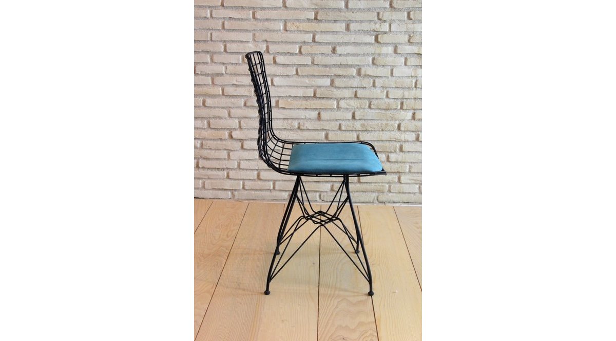 TEL SANDALYE SİYAHTURKUAZ FİYATI Vivense