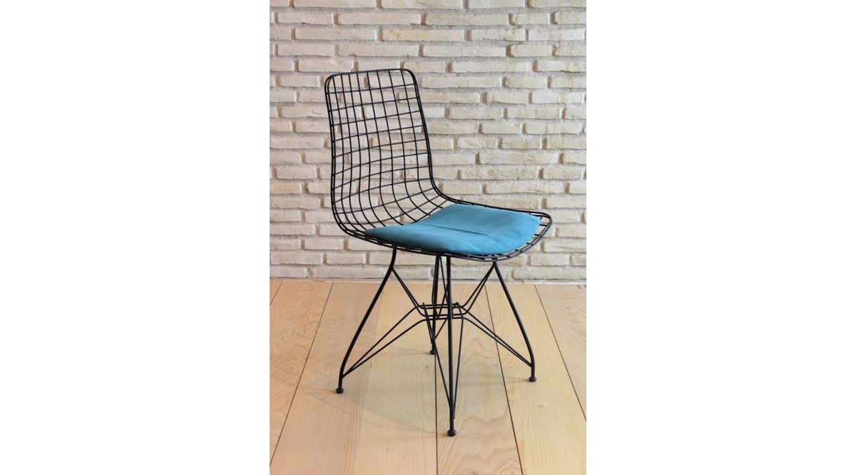 TEL SANDALYE SİYAHTURKUAZ FİYATI Vivense