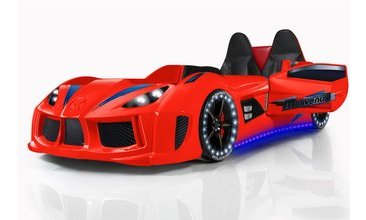 AUDİ KIRMIZI FULL LEDLİ KOLTUKLU ARABALI YATAK TAKIMI 1