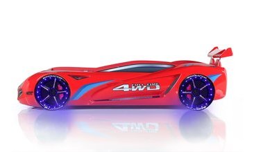 MERCEDES KIRMIZI FULL LEDLİ RÜZGARLIKLI ARABALI YATAK TAKIMI 1