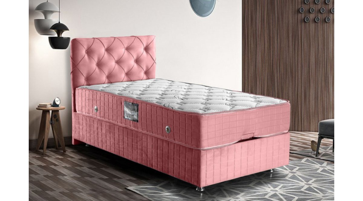 VİTA PEMBE BAZA + BAŞLIK + YATAK SETİ 100X200 FİYATI Vivense