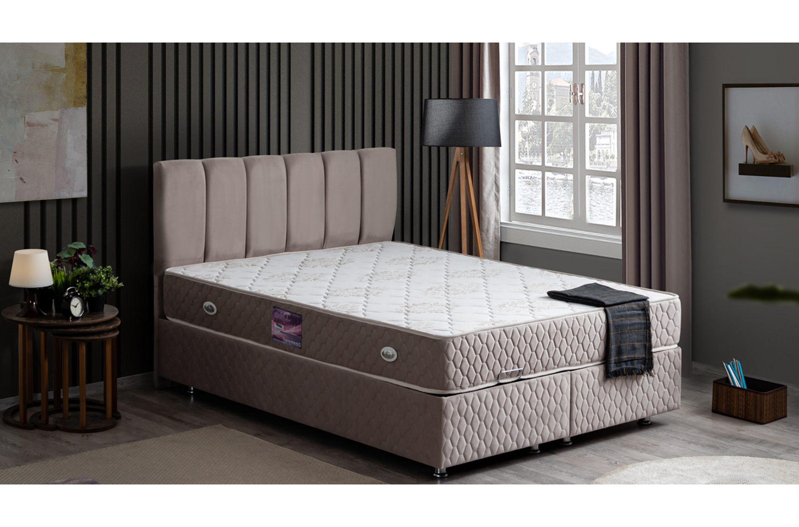 TETRA AÇIK KAHVE BAZA + BAŞLIK + YATAK SETİ FİYATI Vivense TETRA AÇIK KAHVE BAZA + BAŞLIK + YATAK SETİ FİYATI Vivense