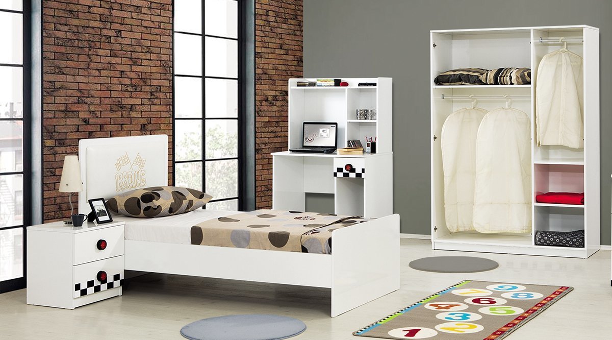 RACİNG BEYAZ GENÇ ODASI TAKIMI FİYATI Vivense RACİNG BEYAZ GENÇ ODASI TAKIMI FİYATI Vivense