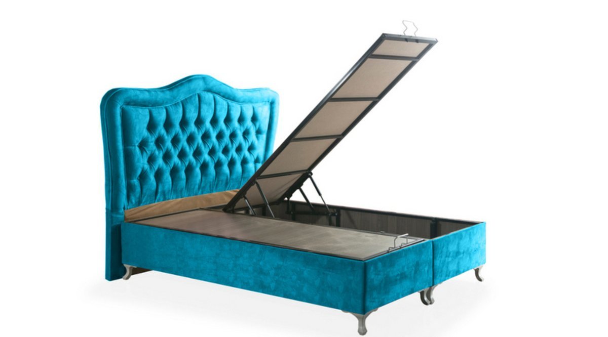 CAMELLİ BAZA BAŞLIK VE DELÜX ORTOPEDİK YATAK SETİ TURKUAZ