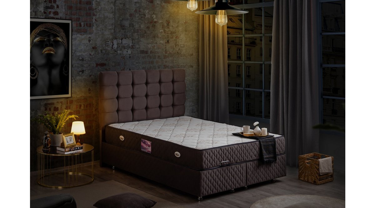 DUKE NEW ANTRASİT GRİ BAZA BAŞLIK YATAK SETİ 120X200 DUKE NEW ANTRASİT GRİ BAZA BAŞLIK YATAK SETİ 120X200