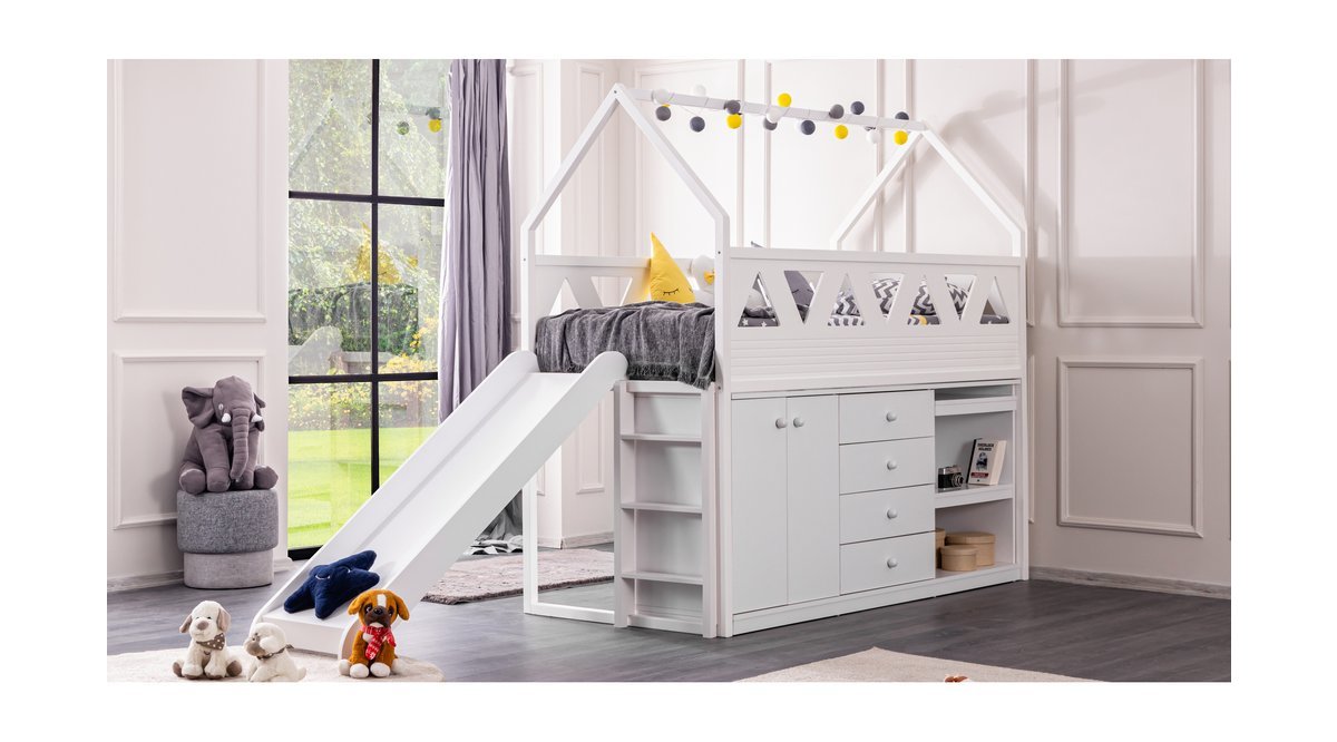 KAYDIRAKLI OYUN EVİ MONTESSORİ KARYOLA BEYAZ FİYATI Vivense KAYDIRAKLI OYUN EVİ MONTESSORİ KARYOLA BEYAZ FİYATI Vivense