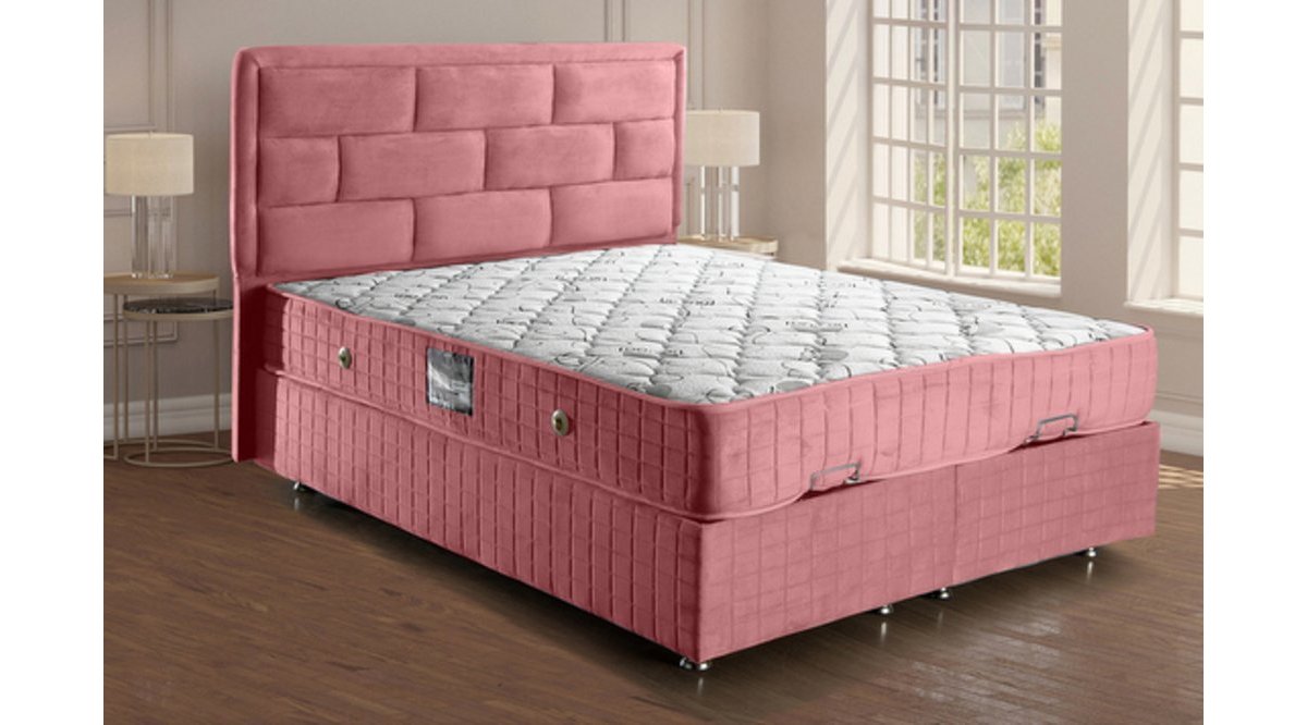 DİEGO BAZA BAŞLIK YATAK SETİ PEMBE 90X190 FİYATI Vivense