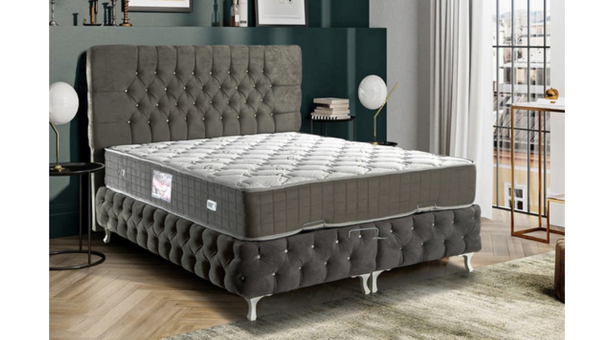 CAPPY ANTRASİT GRİ BAZA + BAŞLIK + YATAK SETİ FİYATI Vivense