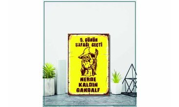 YÜZÜKLERİN EFENDİSİ GANDALF RETRO VİNTAGE AHŞAP POSTER