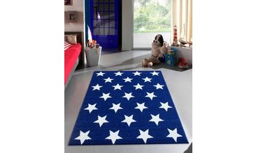 SARAY HALI ALA 014 YILDIZLI LACİVERT MODERN HALI 120X170