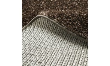 PAYİDAR KAHVERENGİ İPEK YUVARLAK SHAGGY HALI 9000NM 120X120