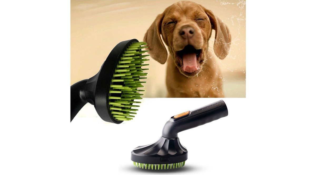 SÜPÜRGEYE TAKILABİLİR ERGONOMİK KEDİ KÖPEK TÜY TARAMA FIRÇASI YEŞİL