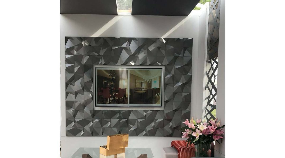 3D DEKORATİF DUVAR PANELİ PENTA GÜMÜŞ FİYATI Vivense