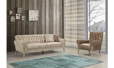 ATLANTİS KOLTUK TAKIMI KREM KAHVE