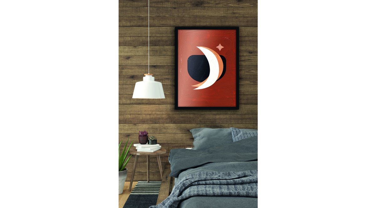 ÖZCANLAR ÇERÇEVE ABSTRACT GECE MANZARALI YATAK ODASI