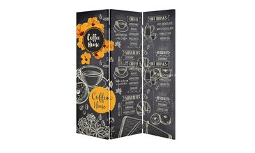 CAFE ÜÇ KANAT ÇİFT TARAFLI 120X175 CM PARAVAN