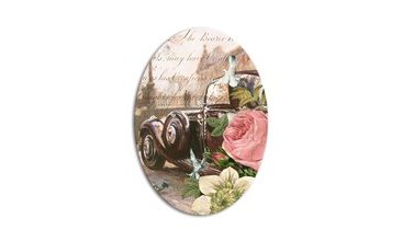 CAR OVAL PUF KANVAS TABLO 36 CM X 46 CM