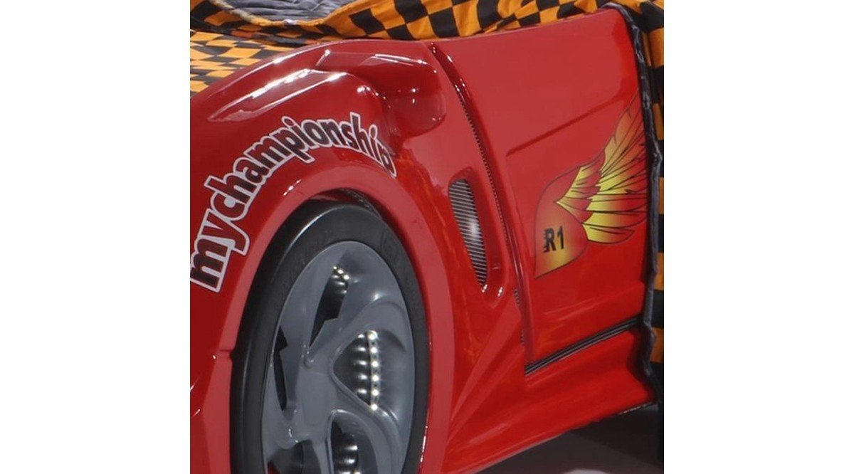 OTOMOBBY LEDLİ MÜZİKLİ ARABA YATAK KIRMIZI FİYATI Vivense