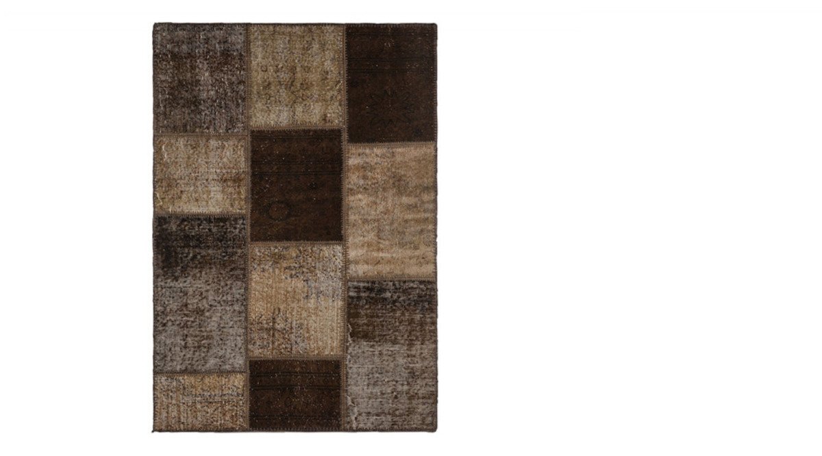 KAHVERENGİ PATCHWORK HALI FİYATI Vivense