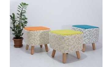 ALLEGRO PUF TURUNCU NATURAL AYAK