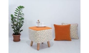 ALLEGRO PUF TURUNCU NATURAL AYAK