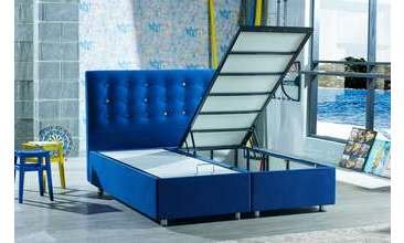 RETRO MAVİ YATAK BAZA SETİ ÇİFT KİŞİLİK 140X190