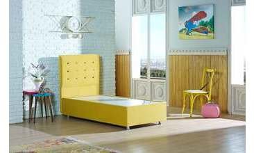 RETRO SARI YATAK BAZA SETİ TEK KİŞİLİK 90X190