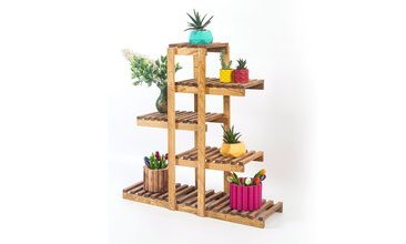 AHŞAP BEŞ KATLI ÇİÇEKLİK SAKSILIK