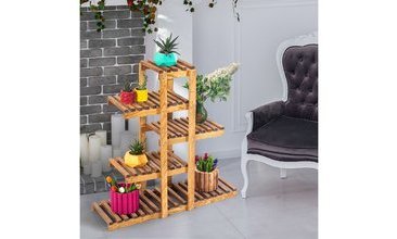 AHŞAP BEŞ KATLI ÇİÇEKLİK SAKSILIK