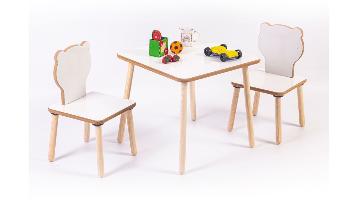 YUMURCAK AYICIK DESENLİ ÇALIŞMA MASA SANDALYE TAKIMI FİYATI Vivense